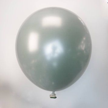 Шары латекс 5" 12 см Дабл стафф Белый металлик на ретро фисташке Упаковка 5 штук 10596 фото