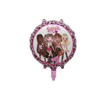 Куля фольгована кругла 18" 45 см з малюнком Ляльки Братц Bratz Різнокольоровий 11763 фото